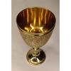 1 Weinglas aus massivem Messing, Weinkelchglas, handgefertigt, graviert, Messing, geprägt, Kelch