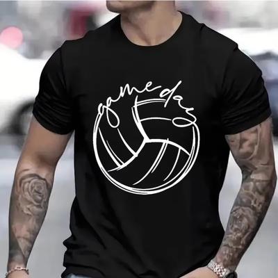 Camiseta Dia de Jogo para Homens Roupas Camisetas Dia de Jogo Homens Meninos Roupas Camisetas de Temporada de Vôlei Camiseta de Time de Vôlei para Homens