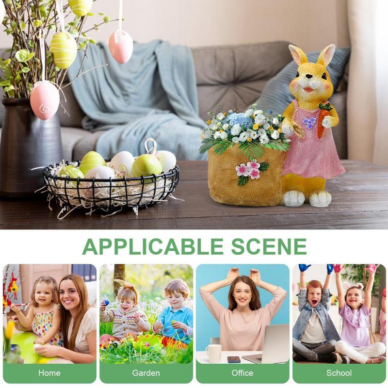 Niedlicher Hase Sukkulenten Blumentopf Garten Grünpflanze Harz Blumentopf Ostern Dekorative Pflanzgefäße Für Hof Balkon Dekor