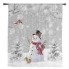 Vánoční strom Sněhulák Sněhová vločka Šedé Průsvitné Záclony pro Dekoraci Obývacího Pokoje Okenní Závěsy Kuchyňské Tylové Voálové Záclony