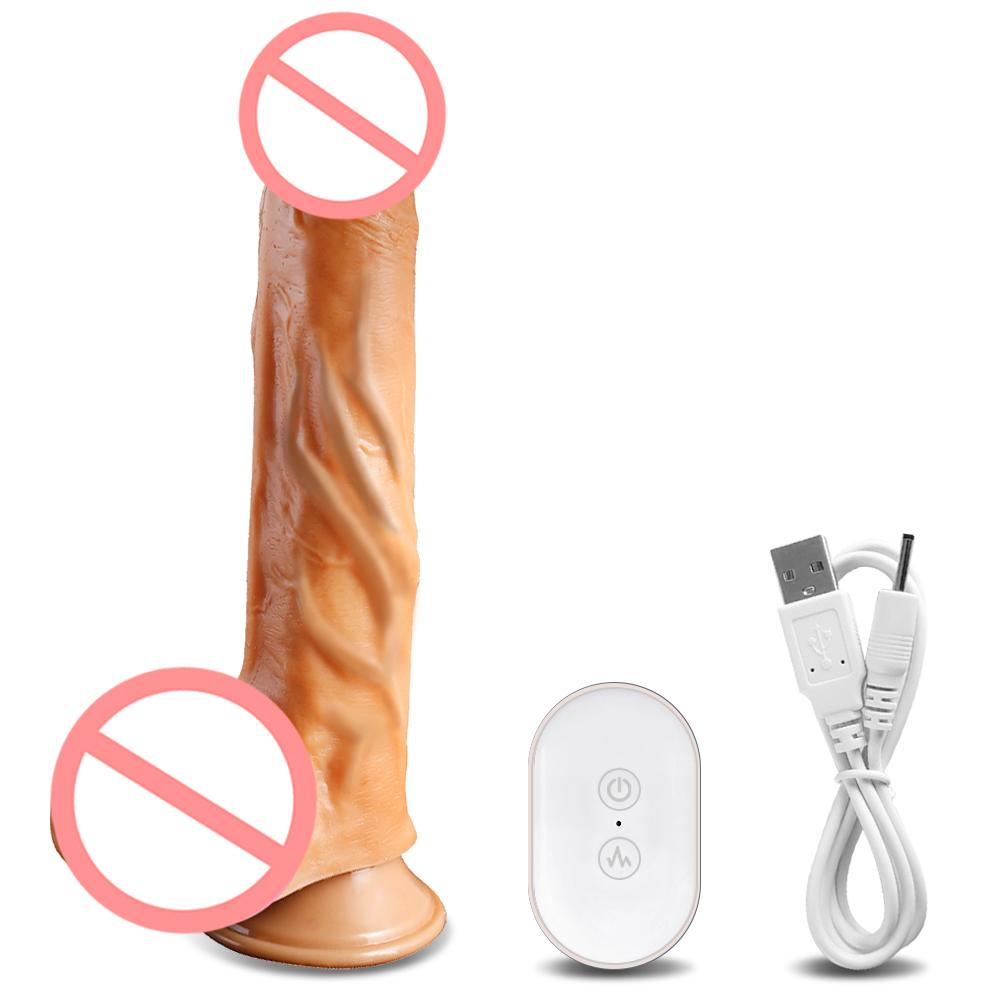 10 Modes Heating G Spot Realistic Dildo Vibrator for Women Masturbator Stimulate Vagina Massager Silicone Artificial Sex Toys