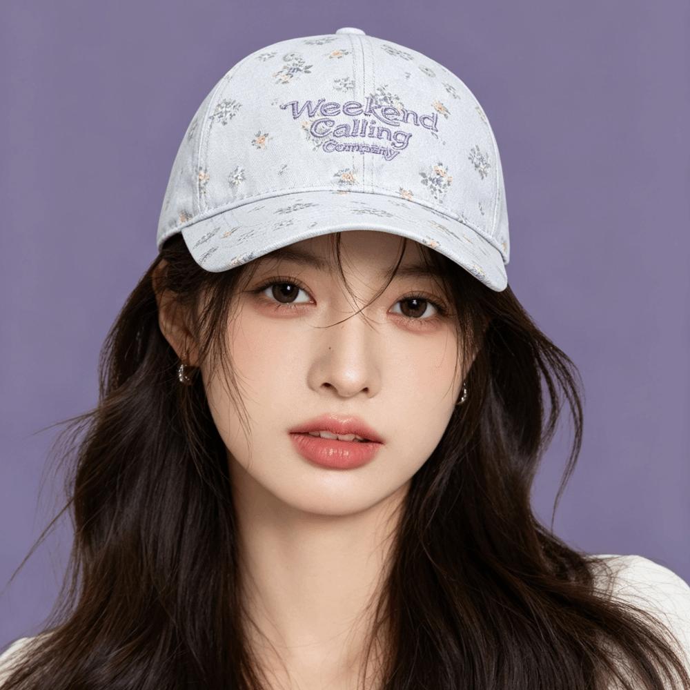 Outdoor Sunshade Women Baseball Cap Letter Embroidery Sun Hat Korean Peaked Caps Women