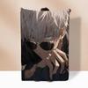 Jujutsu Kaisen-Gojo Satoru Fleecedecke Groß Luxuriöse Decken und Überwürfe Strandtuch Bettüberwurf Mikrofaser Bettwäsche Flauschig Kariert