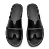 2024Summer New Men's Leather Sandals Breathable Beach Outdoor Flat Bottom Open Toe Fashionable and Comfortable Shoes