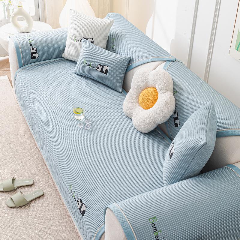 Ice Silk Sofa Cushion  New Summer Cool Sofa Mat Seat Cushion Advanced Non-Slip Sofa Cover Cover Cloth