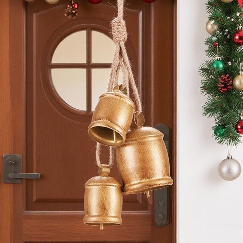 Rustproof Christmas Bell For Home And Garden Festival Decoration Elegant Holiday Ornament for Indoor Outdoor