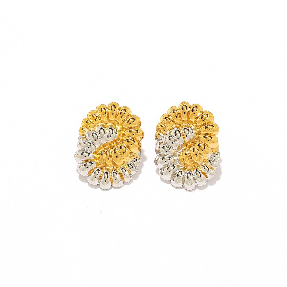 Yingtai 18K Gold Stainless Steel Stud Earrings with Vacuum Electroplating