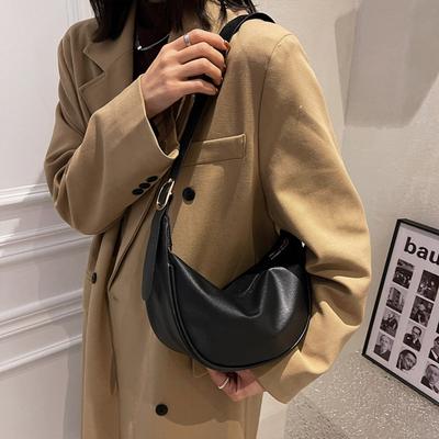 PU Crossbody Bag Hobo Sling Crescent Bag Fashion Dumpling Small Bag Casual Shoulder Adjustable Women Purse Bag Handbag