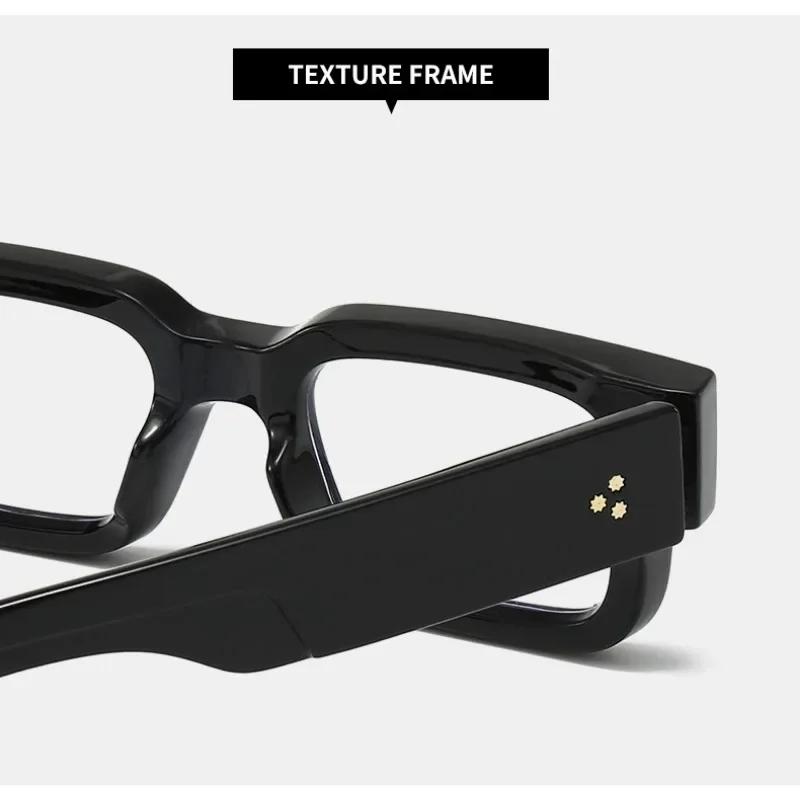 Blue-Light-Blocking Black Square Men'S Glasses Frame Optical Blue Light Reading Glasses Classic Computer Glasses Plane Mirror