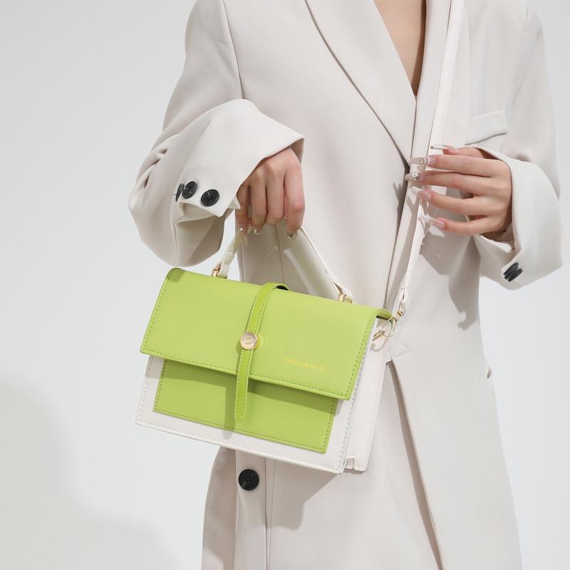 Fashionable Candy Color Pu Shoulder Bag Trendy Street Style Small Crossbody Bag