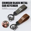 Leather Rope Car Keychain Hand Braided Horseshoe Buckle Keychain For Opel Astra G H J K F Corsa D Zafira B Insignia Mokka Regal