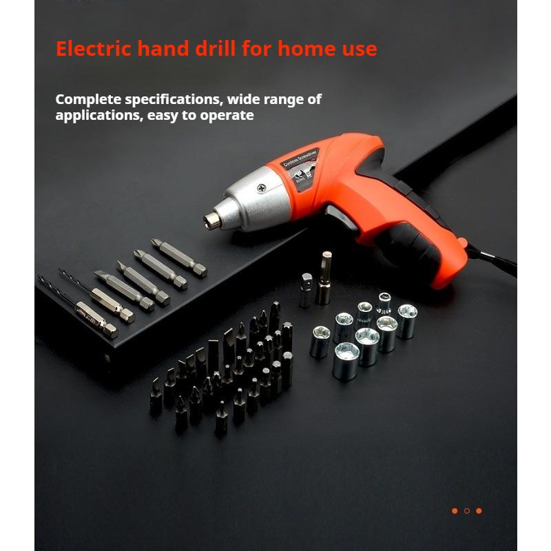 Woodworking Home Repair DIY 3.6V USB Cordless Lithium Drill Screwdriver Electric Hardware Tools Set