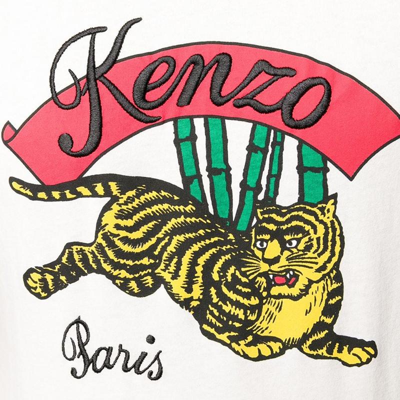 KENZO T-Shirts Men's Beige Crew Neck Moderate F955TS0194CE-03
