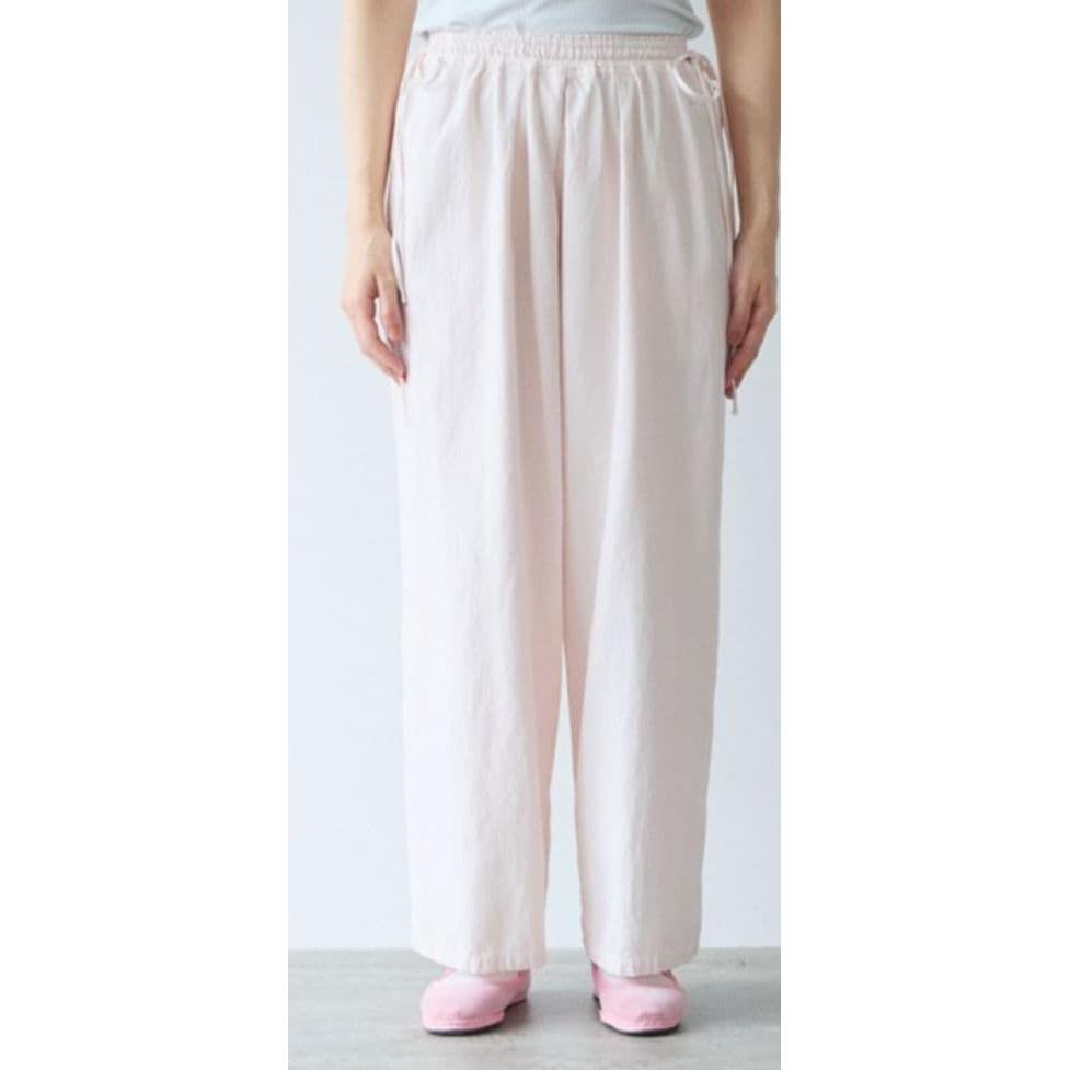 yuni Rayon/cotton drawstrings pants pink