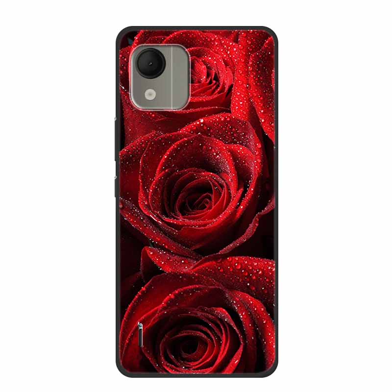 For Nokia C110 4G Case Luxury Silicone Back Cover for NokiaC110 Phone Coque C110 2023 Protector Shockproof Colorful Capas Bumper
