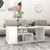 Day and Night - Day and Night Glossy White Plywood Coffee Table 100x50x40 Cm