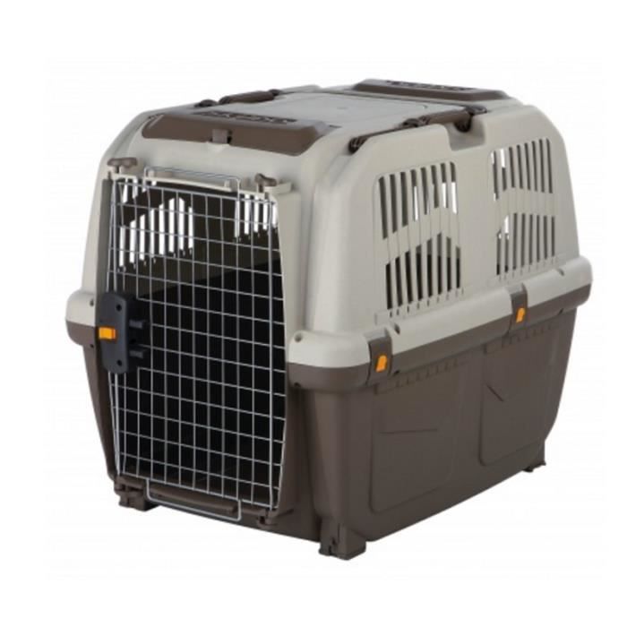 Cage de transport - Vadigran - Skudo - Taille M - Pour chien - Avion - Couleur gris