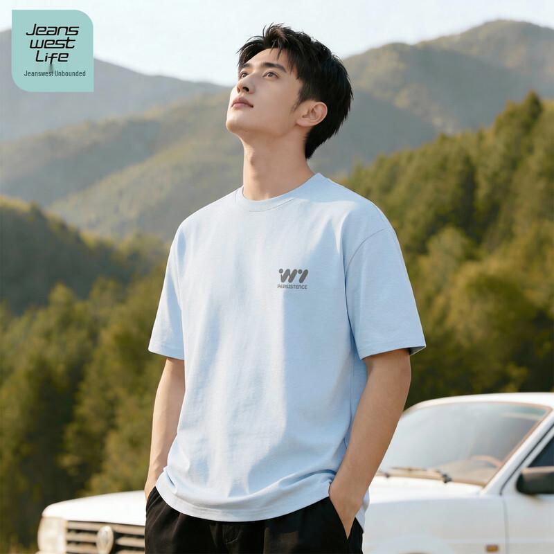 JEANSWEST LIFE Men s Loose Fit Round Neck Cotton T-shirt 2XL