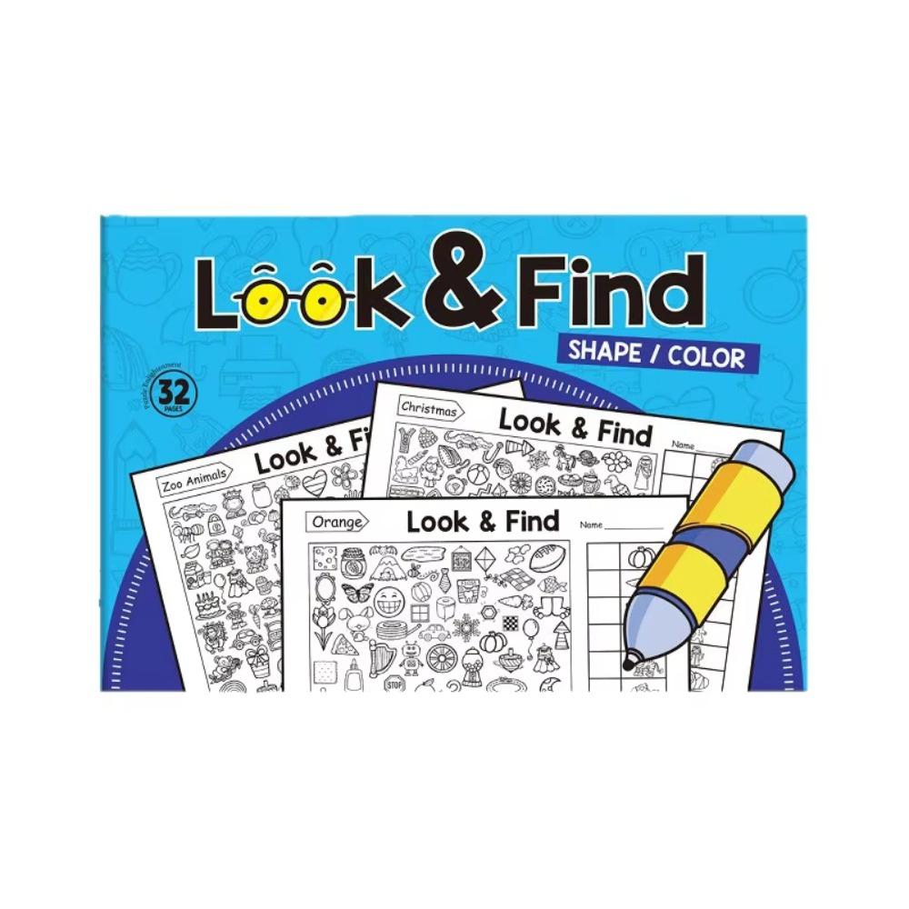 

Handwriting Exercise Fun Coloring Book Focus and Attention Look & Find Game Book Interactive 32 Pages