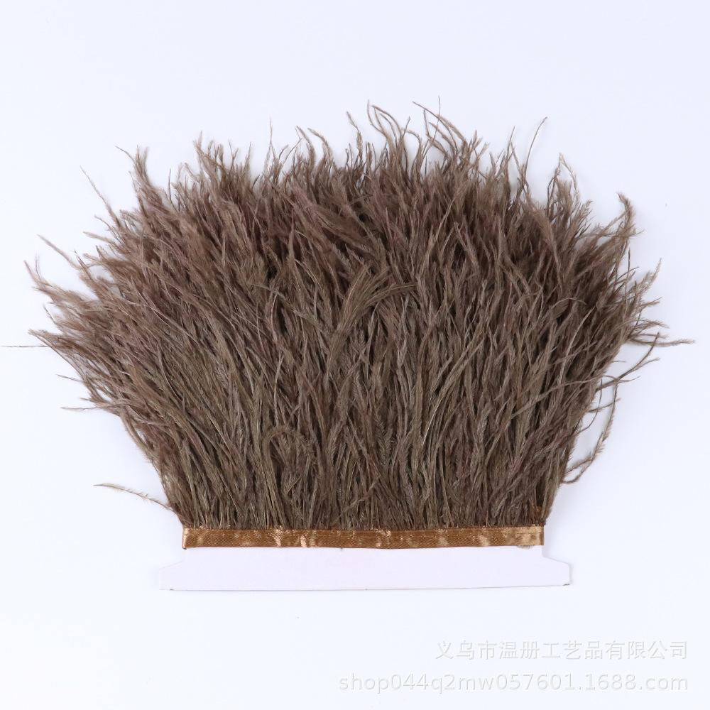 Color 10-15Cm Ostrich Hair Cloth Edge 53 Colors Wedding Clothing Accessories Diy