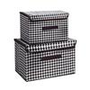Storage Fabric Box Foldable Dustproof With Lid For Clothes Toys And Wardrobe Organization Large Size