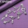 CHSHINE 925 Sterling Silver Ring/Star/Cross/Heart/Key/Lock/Round Pendant Bracelet Fashion Charm Wedding For Women Jewelry
