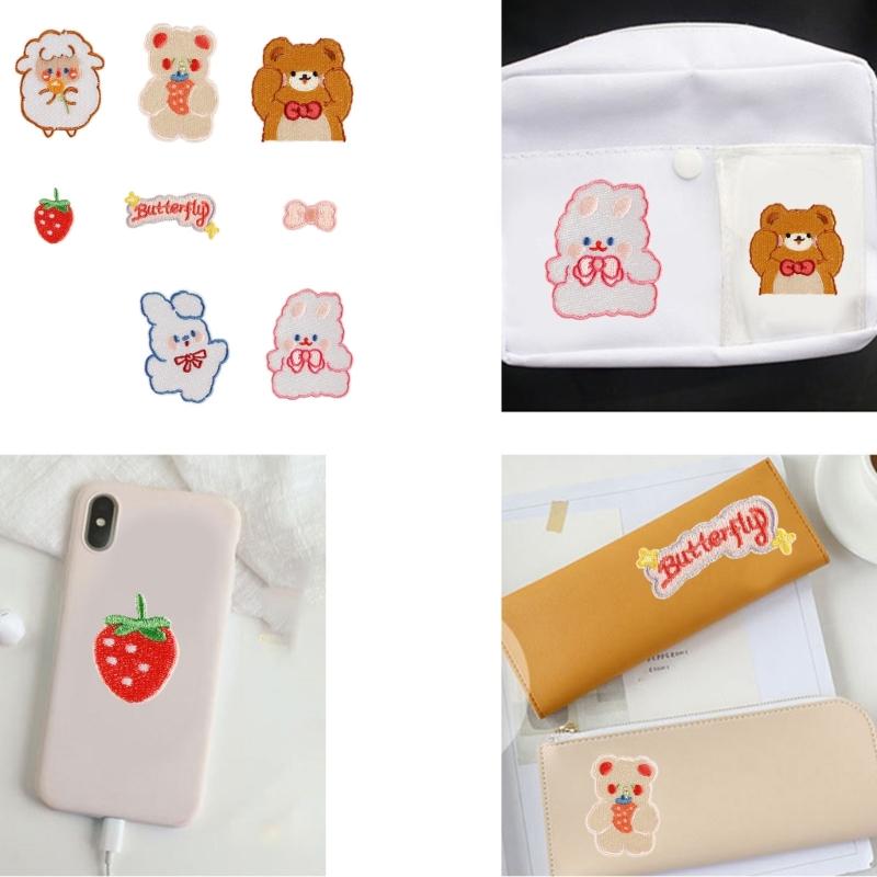 8 Pcs Cartoon Animal Iron On Patches Applique Patches Sheep Repair Patches Embroidery Patches for Clothes Bag Decoration