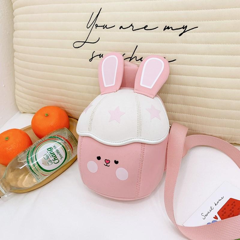 

Shaped Cute Bunny Children Chest Bag Kindergarten Kids Snack Crossbody Bag розовый