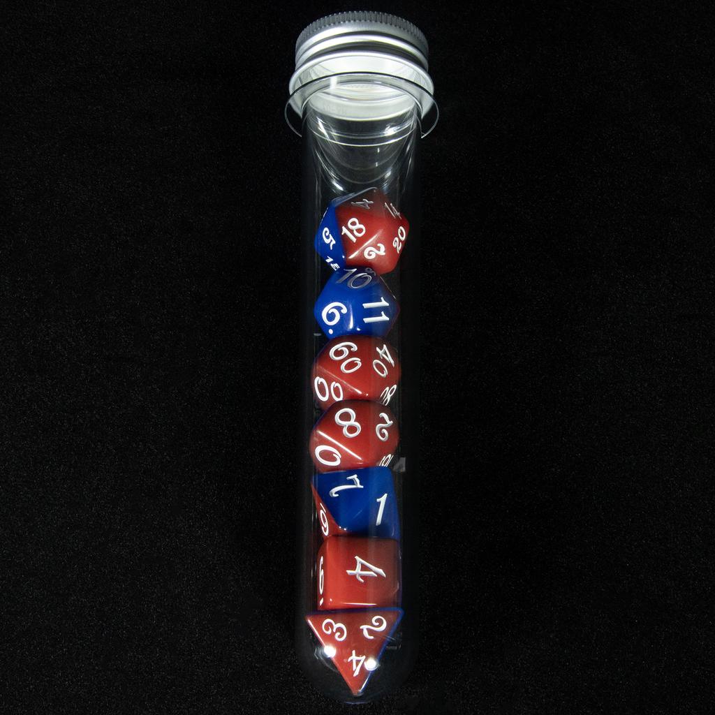 Splic Colors DND Dice 7pcs Polyhedral Game Dice with Tube for DND RPG Game Table Game