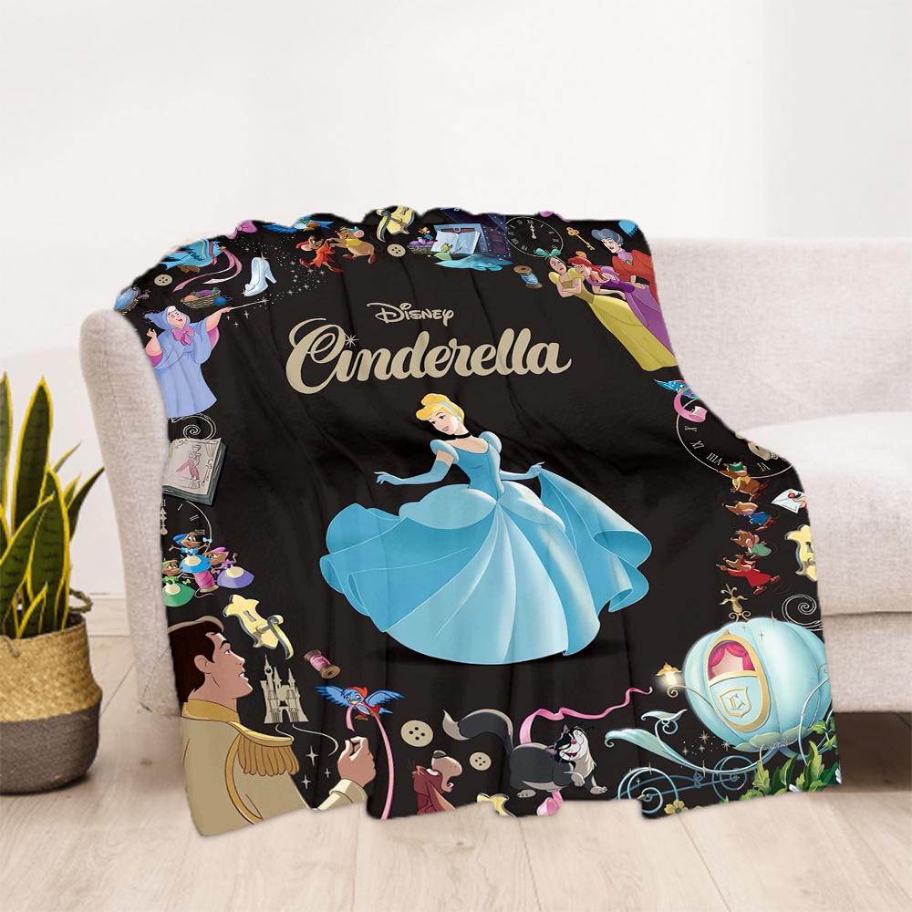 1pc, Cinderella & Prince Blanket, Soft Warm Throw for Outdoor Blankets, Gift Idea for Family and Friend, Living Room, Travel