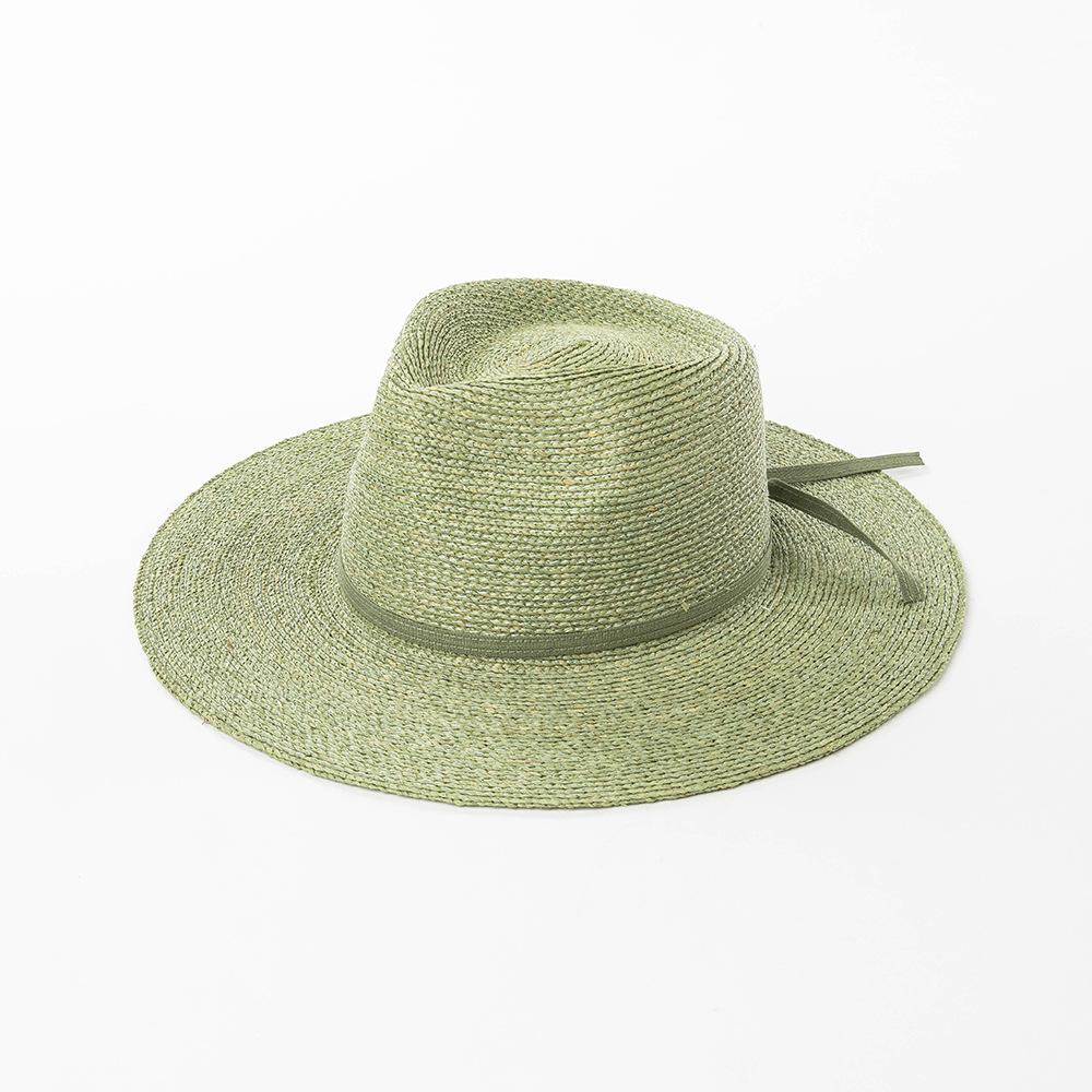 European and American fashion casual department webbing hand-woven dyed raffia jazz hat outdoor sunscreen sunshade straw hat tide