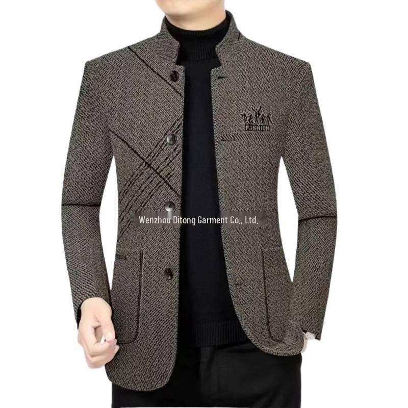 Veste d'hiver à col montant pour homme: Nouveaux Vêtements d'extérieur Décontractés Élégants