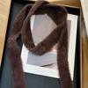 Winter  Solid Color Narrow Long Scarf Female Korean Version Knitted Woolen Scarves Women'S Imitation Cashmere Mohair Scarf