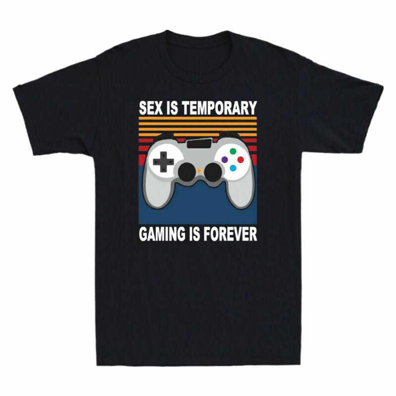 Tee Is Vintage Humor Is Forever Cotton Shirt Gaming Temporary Gamer Sex Tshirt S