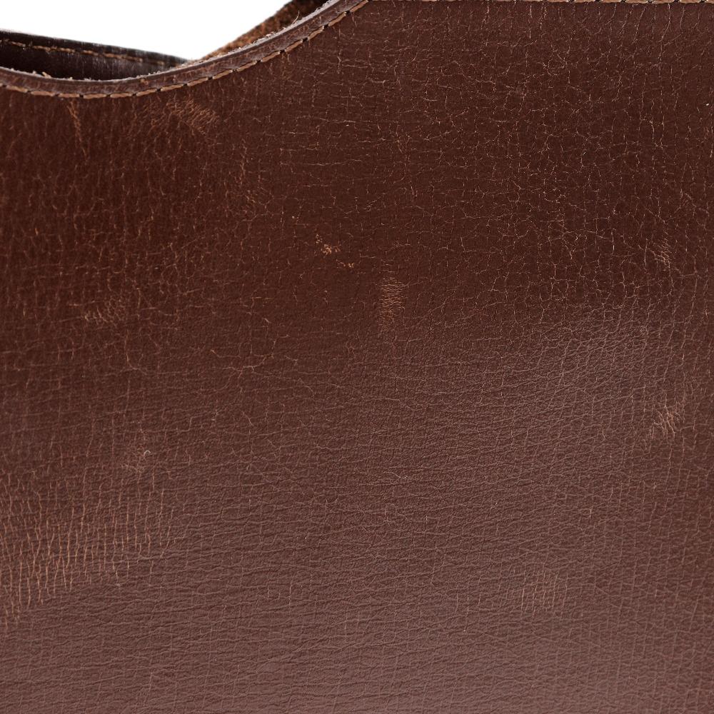 Hermes Omenito Umhängetasche Braun Kalbsleder Unisex Gebraucht