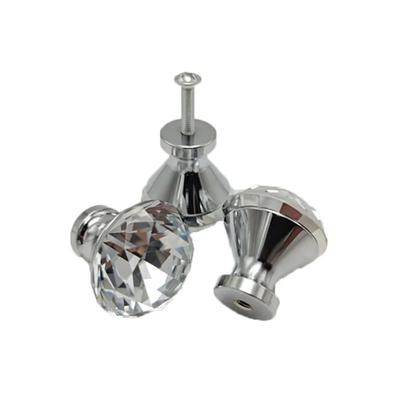 High Transparency Luxury Modern Crystal Diamond Glass Cabinet Drawer Knobs for Furniture Wardrobe Kitchen Dresser Bedroom