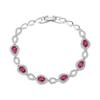 Autumn And Winter Jewelry Retro Simulation Corundum Light Luxury Full Diamond Bracelet Retro Main Stone 4 * 6