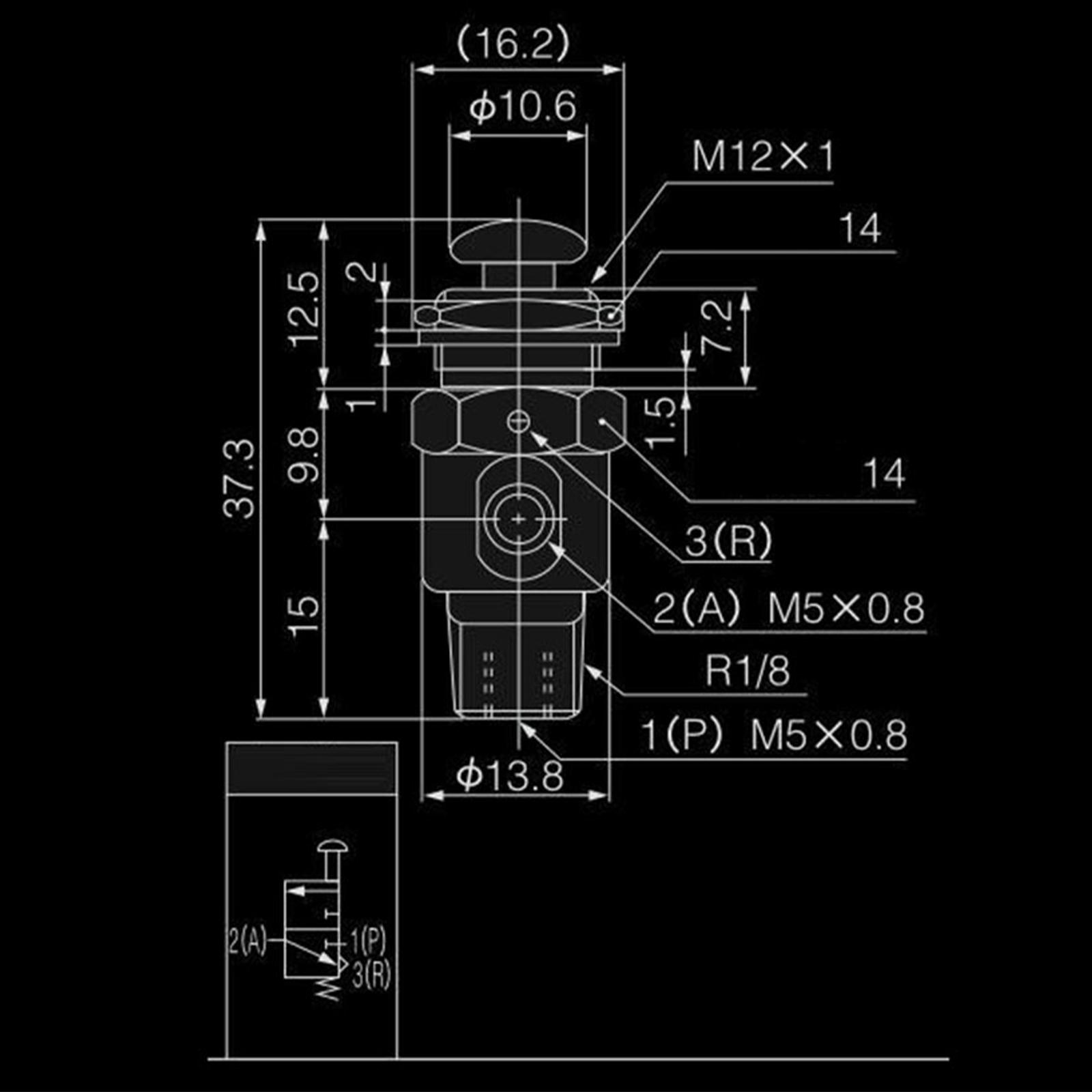 

1pc Pneumatic Valve 2 Position 3 Way 2.4mm 3 Ports 5Hz Metal Silver Tone Need Filling Oil TAC-3P Pneumatic Valve China Mainland