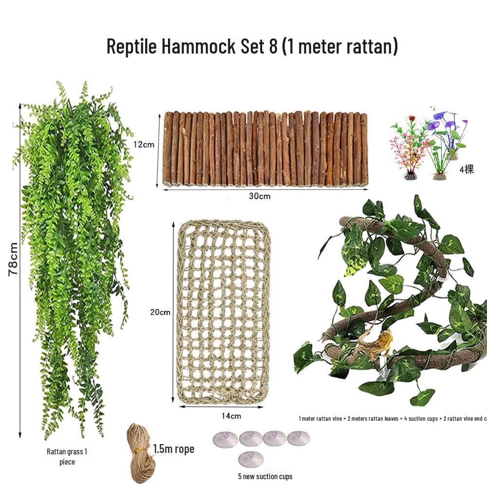 Reptile Habitat Decor: Simulation Vine with Lizard, Chameleon, Snake & Gecko Climbing Features