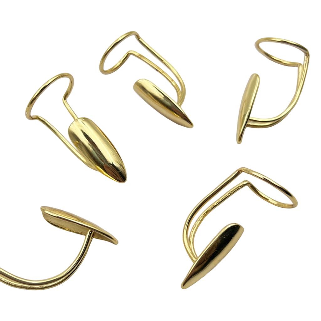 Lot de 5 Bagues d'ongles tendance Bijoux d'ongles Cosplay Texture alliage Convient aux amateurs de cosplay et aux fêtards