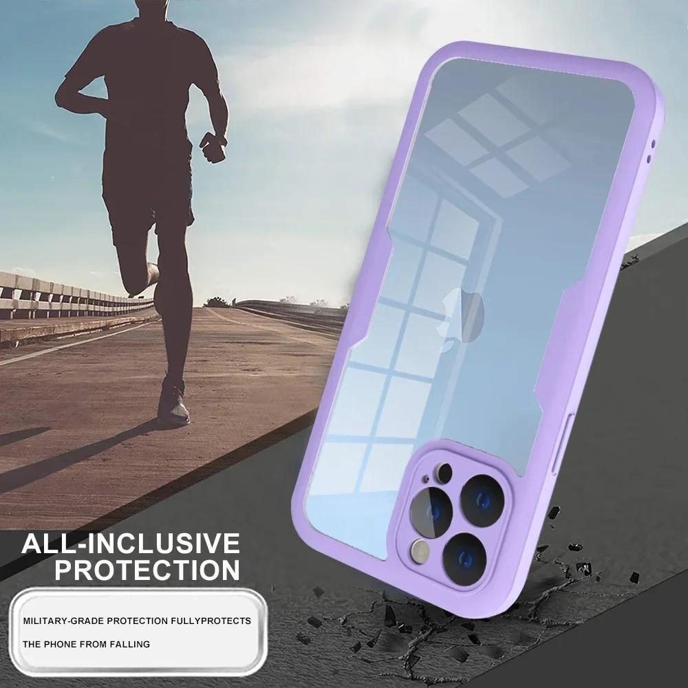 360 Degree Full Protect Liquid Silicon Case for iPhone 16 16E 15 14 13 12 11 Pro Max X XR SE Plus Shockproof Cover Screen Film