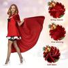 1Pc Velvet Hooded Cape, Halloween Cloak Robe Unisex Witch And Elf Cosplay Accessory Suitable For Costume Masquerades, Devil And Vampire Dark Outfits