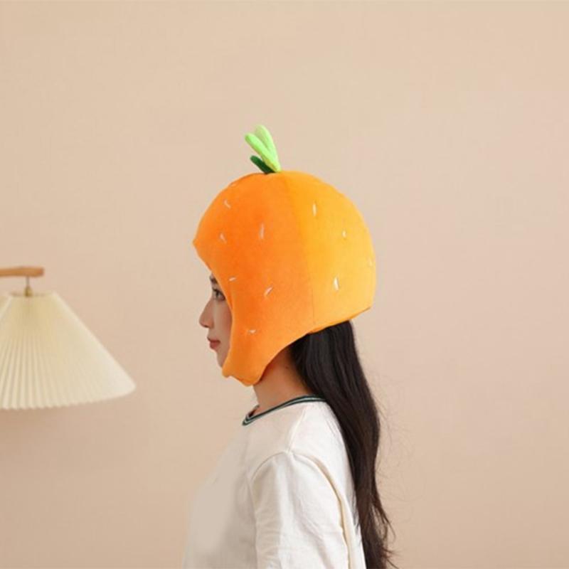 Ny Rolig Satsumas-Huvudbonad Plysch Satsumas-Hatt Tecknad Frukt-Huvudbonad Hatt Fotorekvisita för Kvinnor Män Gåvor
