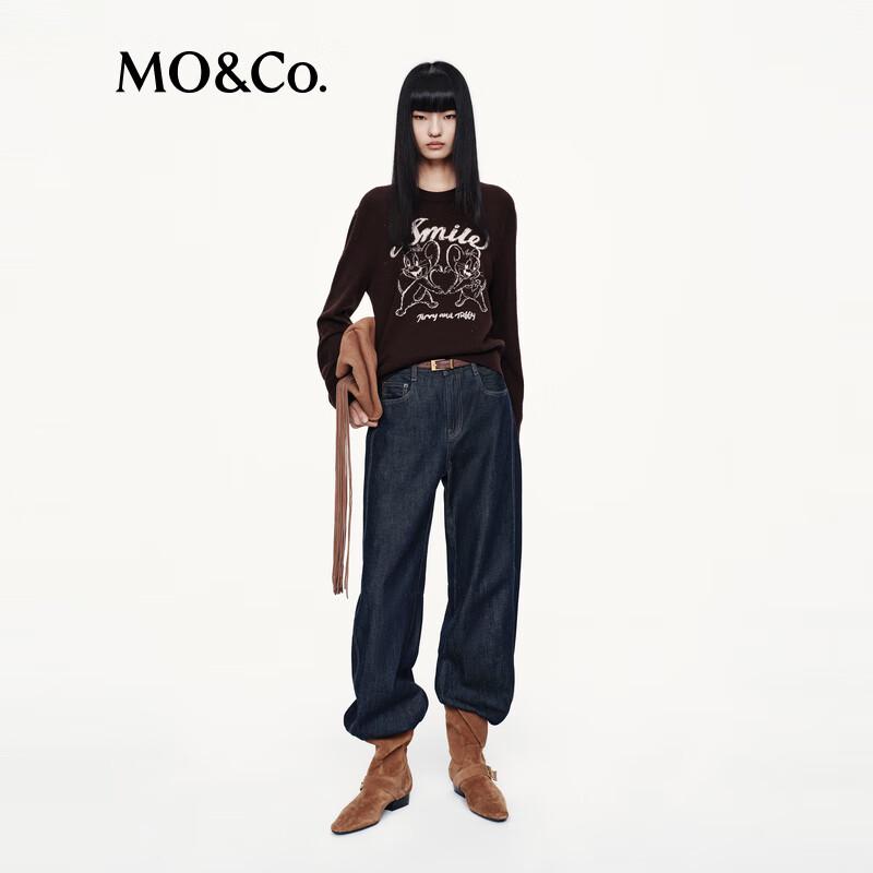 

MO&Co. Women s 100% Wool Cartoon Sweater L