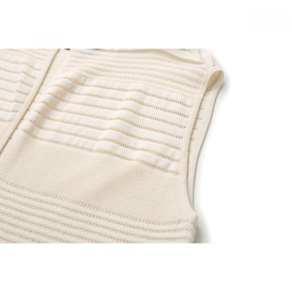 FURINA Ice Cotton Stripe Knit Vest Italian