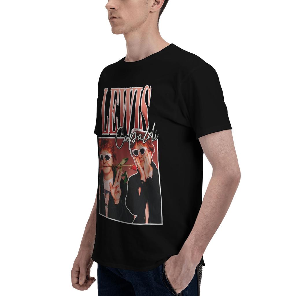 Custom LLewis CCapaldis T Shirt Men ShortSleeve SingerSongwriter Tshirts Streetwear Tee Pure Cotton Oversized Tshirts Merch