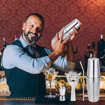 Professionnel S75-9 600ML En Acier Inoxydable Cocktail Shaker Set Boston Style Shaker M/élangeur /À Vin Potable Outil pour Barman Cadeaux