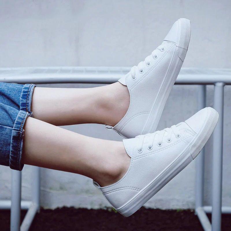 2025 Spring New Flat White Shoes Women's Shoes Spring and Autumn Sneakers Casual Board Shoes Canvas Shoes