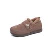 Women's Fur Mouth Large Size Shallow Mouth Soft Sole Autumn and Winter Warm Fur One Snow Boots Fluffy Lined Non-slip Hiking Casual Sports Cotton Shoes