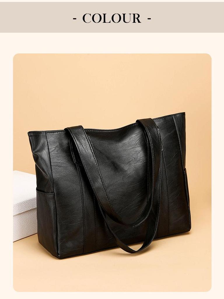 2024 Versatile Large-Capacity Soft Leather Tote Handbag